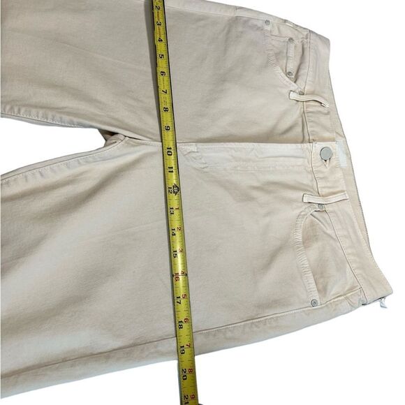 Mother The Insider Fray Hem Jeans In Chalk It Up White New Size 32 - Picture 7 of 15